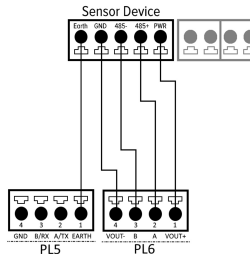 Click image to enlarge, click again to close. Wiring the Sensor Remote Device using the PL5 and PL6 connection pairs.