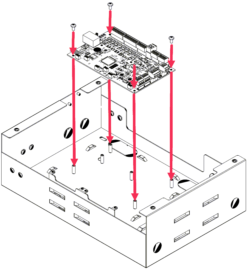 Click image to enlarge, click again to close. Screw the controller to the enclosure.