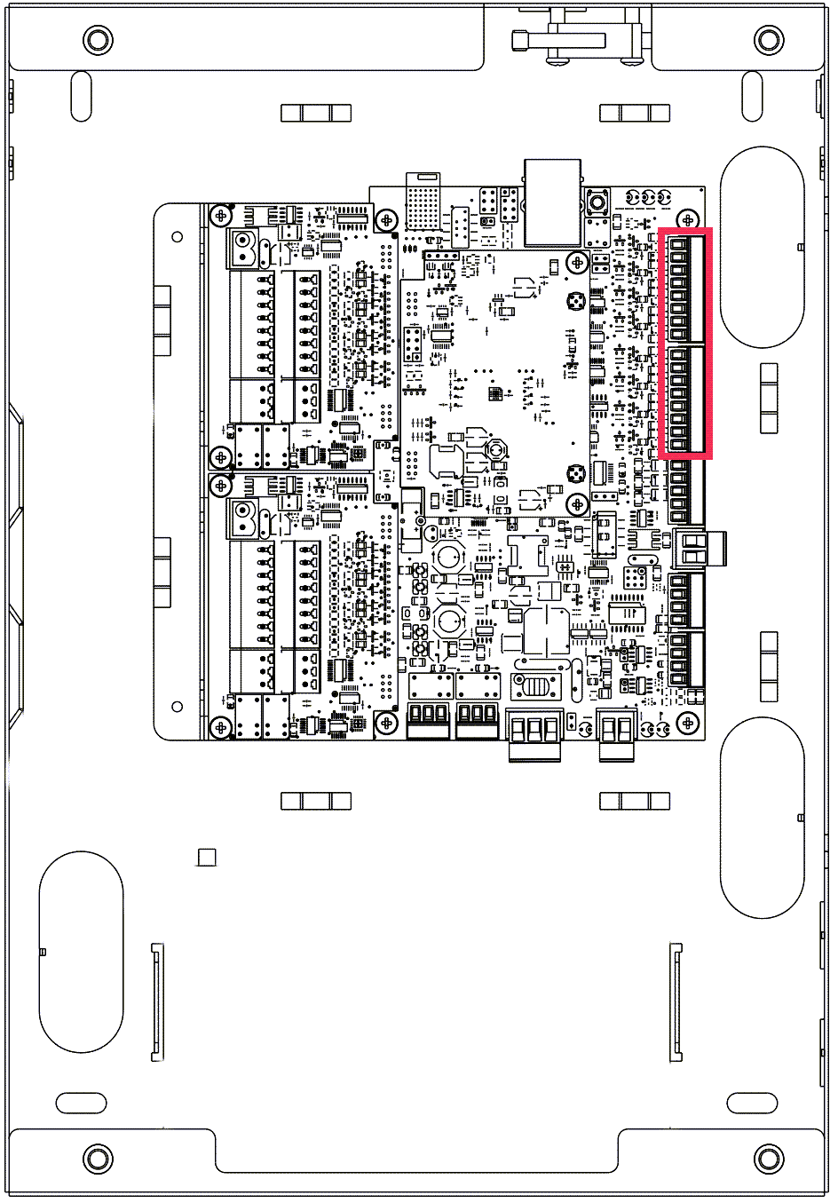 Click image to enlarge, click again to close. 8-pin connectors at PL1 and PL2 on the S1000.