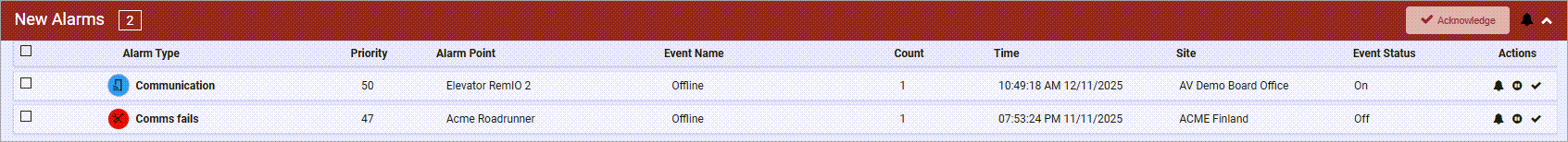 Click image to enlarge, click again to close. New Alarms category on Alarms page