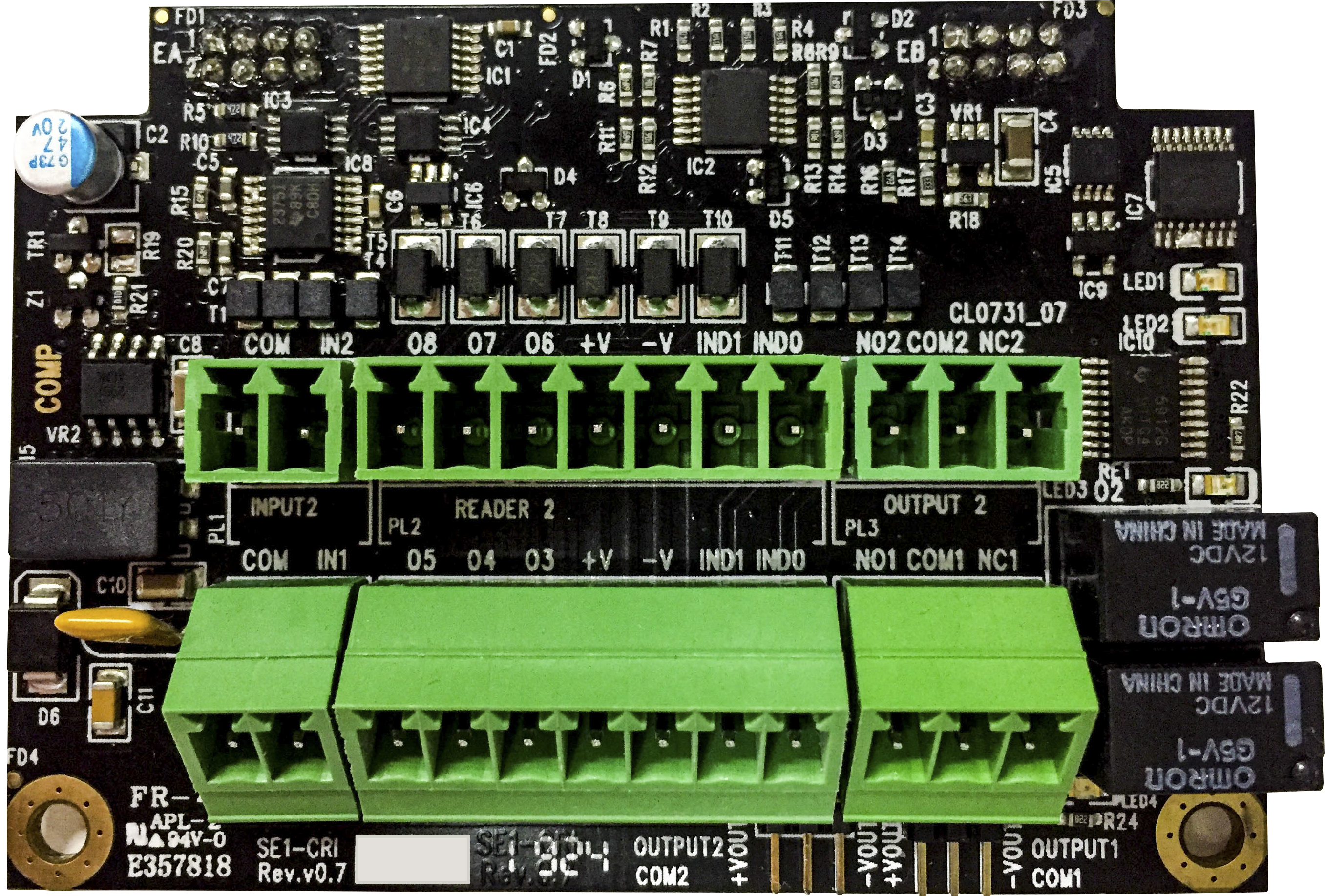 Click image to enlarge, click again to close. Photograph of the Card Reader Interface Expansion Card.